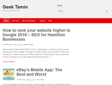 Tablet Screenshot of geektamin.com